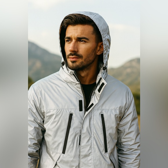 Zara Men’s Reflective Hooded – NWT – Size M – $149 MSRP – Puffer Jacket
